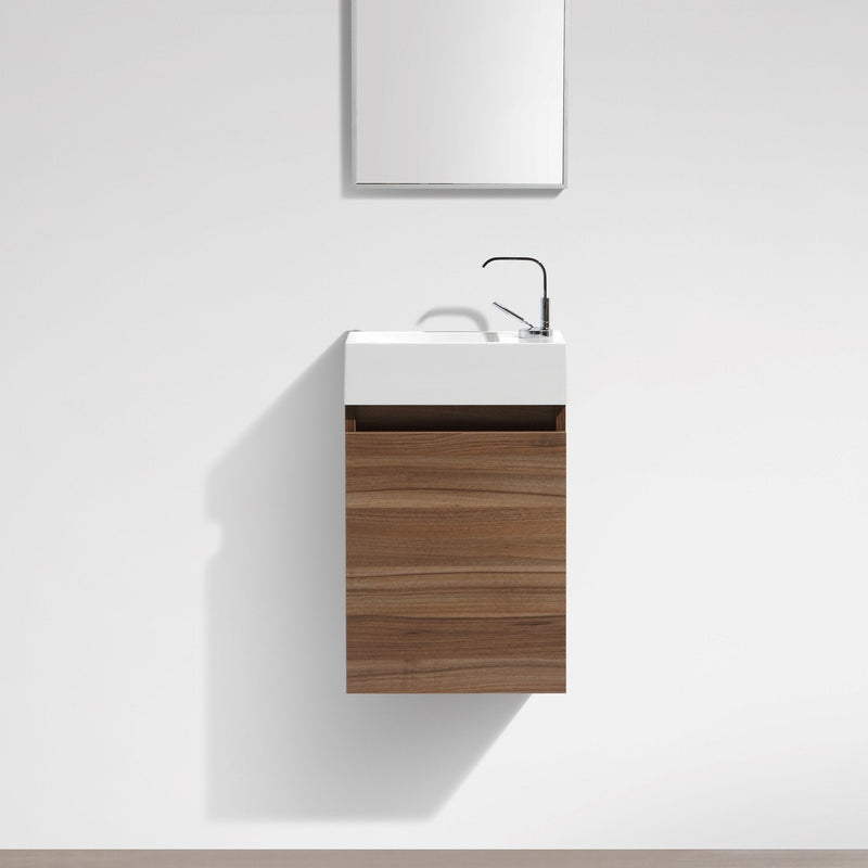 Mobile lave-main bagno design SIENA larghezza 40 cm, noce - Il Mondo del Bagno
