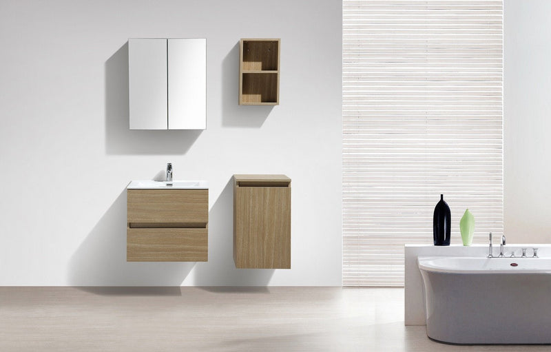 Armadio de toilette bloco specchio SIENA larghezza 60 cm Chêne Clair - Il Mondo del Bagno