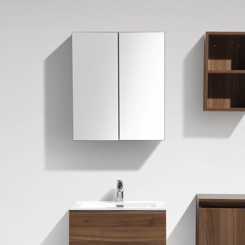 Armadio de toilette bloco specchio SIENA larghezza 60 cm, noce - Il Mondo del Bagno
