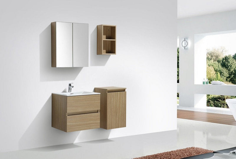 Armadio de toilette bloco specchio SIENA larghezza 60 cm Chêne Clair - Il Mondo del Bagno
