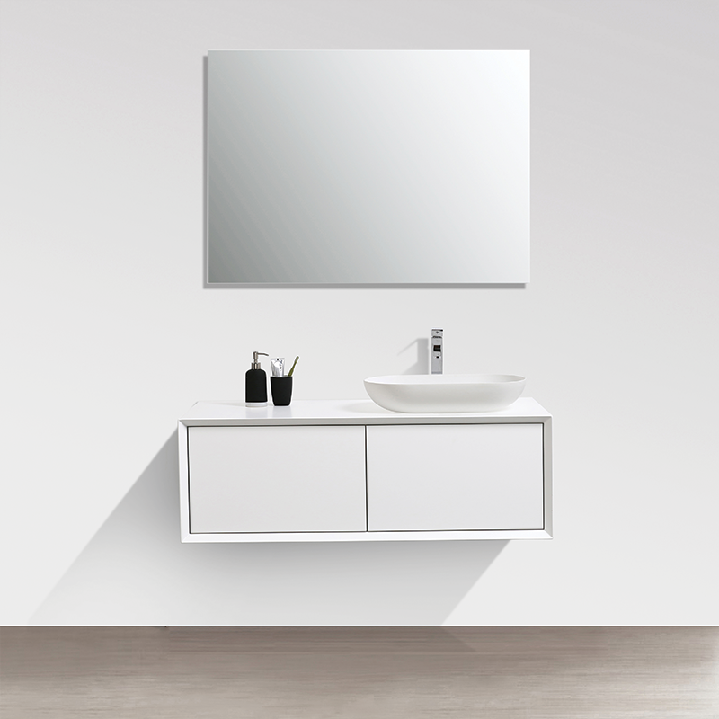 Mobile bagno double vasque PALIO 120 cm, bianco Opaco - Il Mondo del Bagno