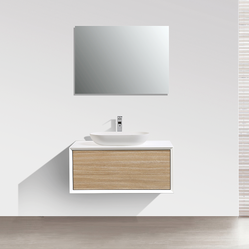 Mobile bagno simple vasque PALIO 90 cm, bianco / chêne clair - Il Mondo del Bagno