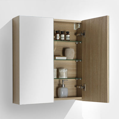 Armadio de toilette bloco specchio SIENA larghezza 60 cm Chêne Clair - Il Mondo del Bagno
