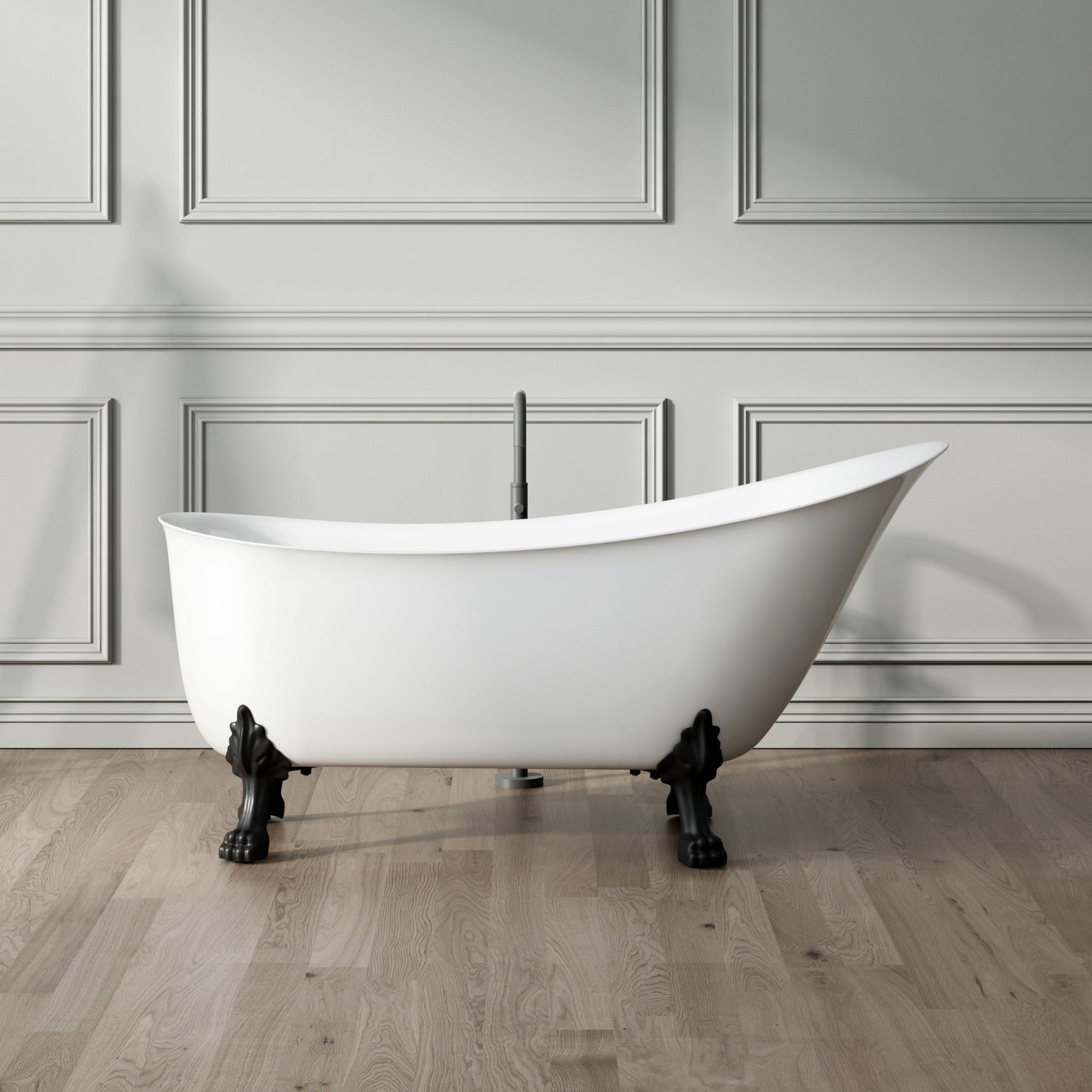 bagno con vasca con piedini