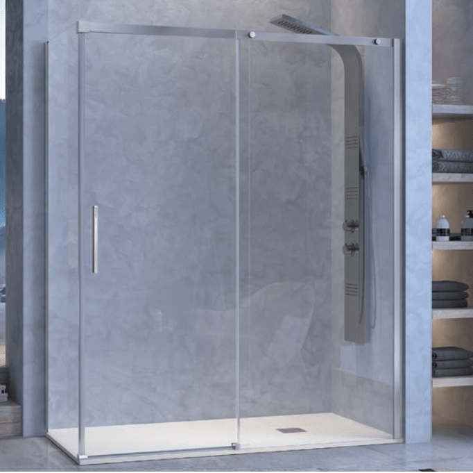 Porta doccia fissa + porta scorrevole LUNA