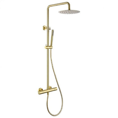 Colonne de douche thermostatique MANDA dorée or, avec  technologie CoolTouch®