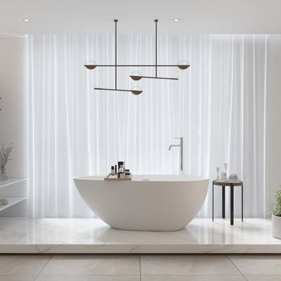 Vasca freestanding HELSINKI ovale in Solid Surface - Mondo del Bagno