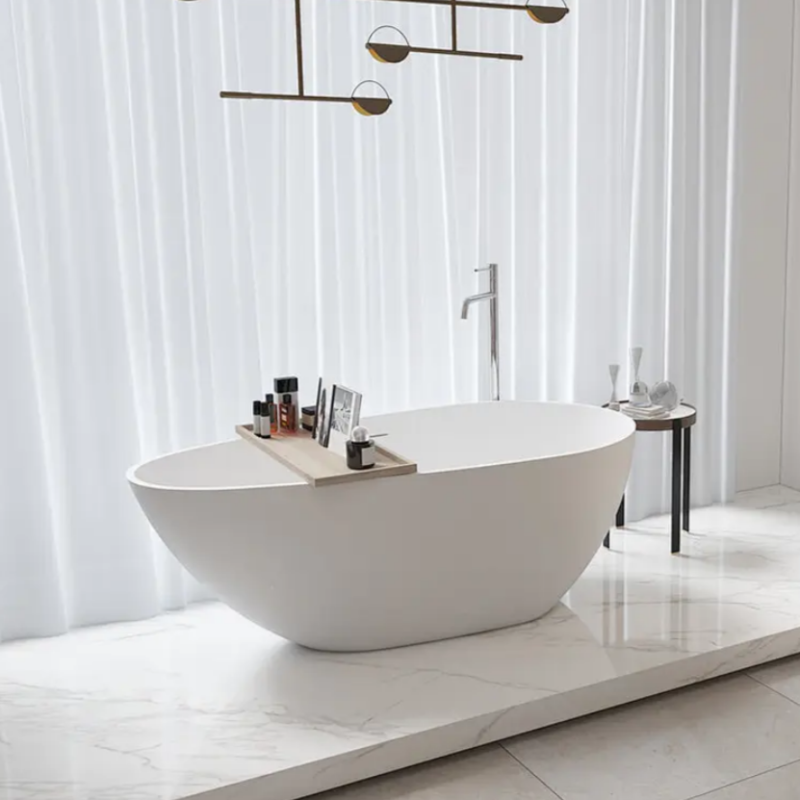 Vasca freestanding HELSINKI ovale in Solid Surface - Mondo del Bagno