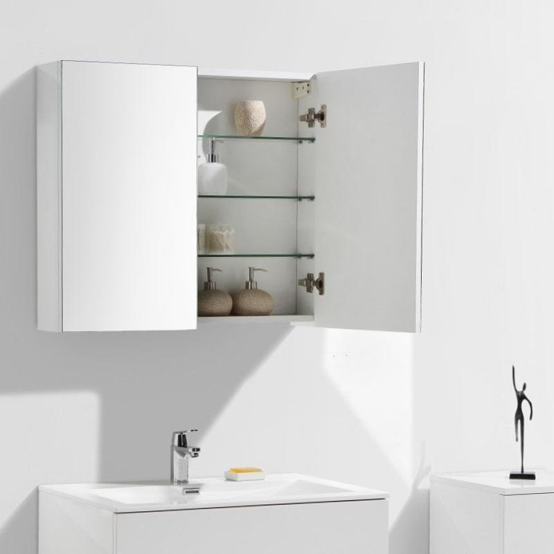 Armoire de toilette bloc-miroir SIENA largeur 80 cm, blanc laqué - Le Monde du Bain