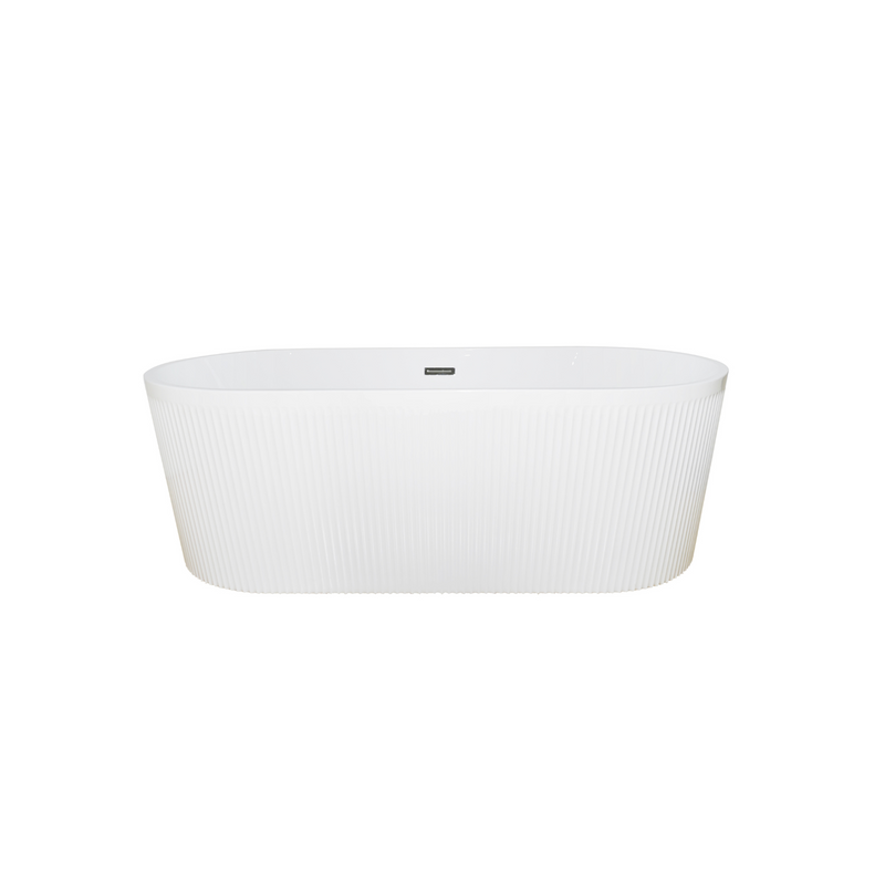 Vista frontale Vasca freestanding ovale CORBIN bianca