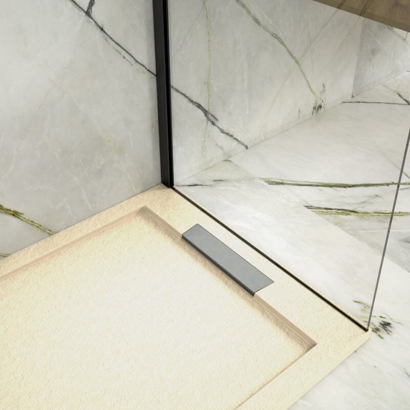 Piatto doccia ultrasottile LUX in resina finitura ardesia beige