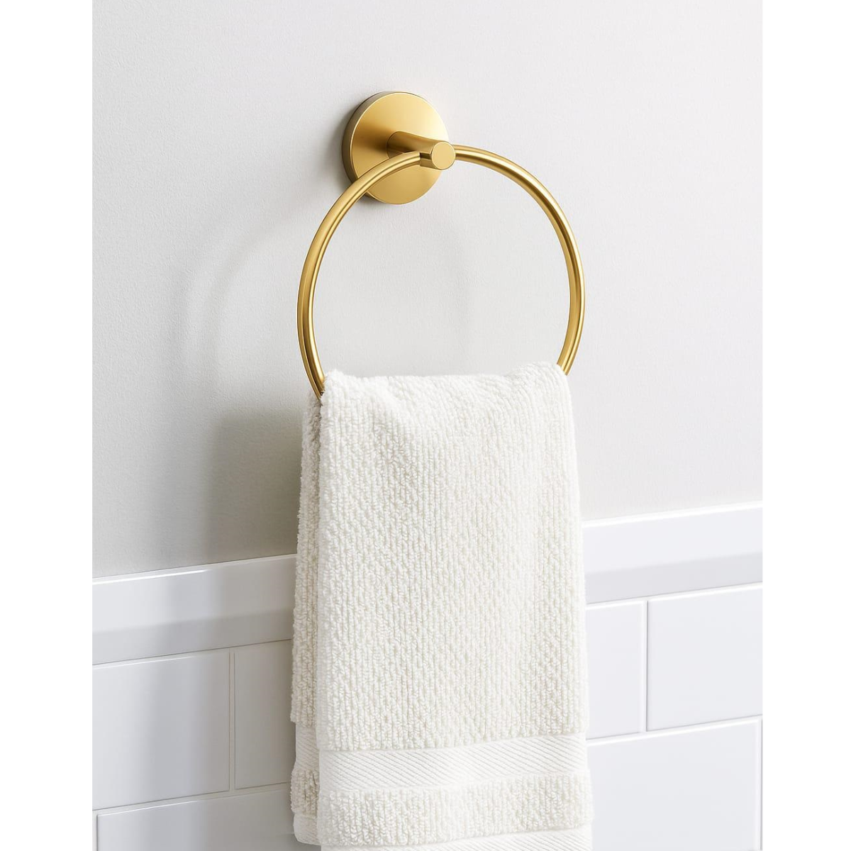 Portasciugamani da parete Dublin oro spazzolato, L 50 cm | Leroy Merlin Portasciugamani da parete Dublin oro spazzolato, L 50 cm | Leroy Merlin