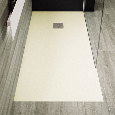 Piatto doccia ultrasottile PURE resina finitura ardesia beige- Mondo del Bagno