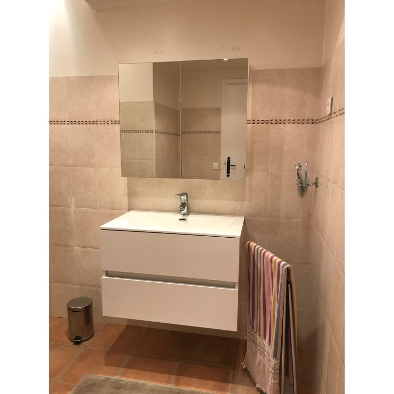 Set di mobili da bagno SIENA 80 cm, bianco laccato
