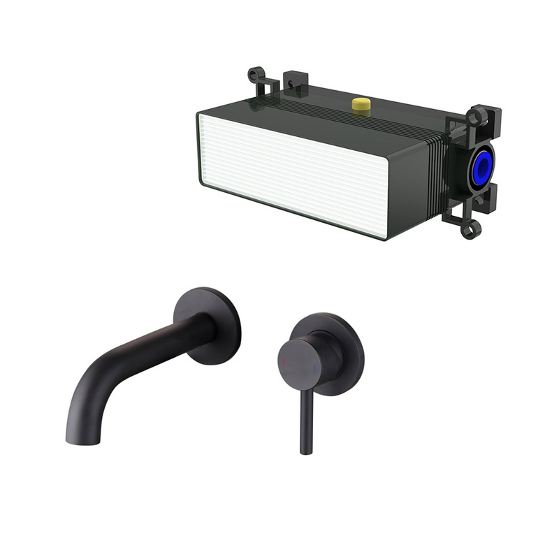 Set di 2 rubinetti miscelatori da incasso PIZO nero opaco