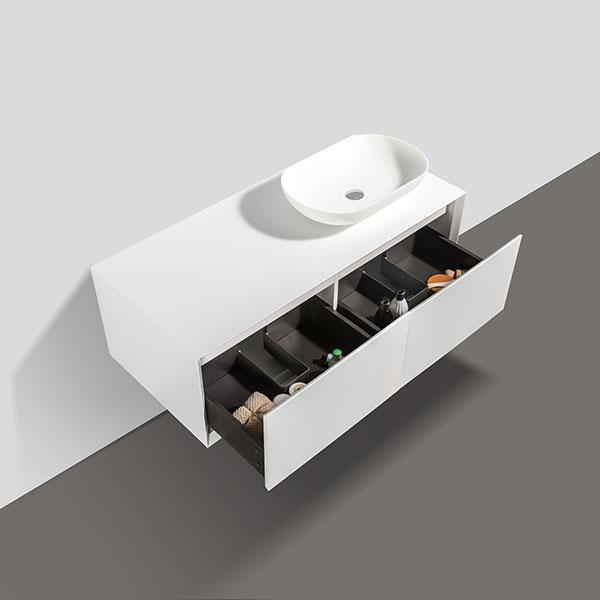 Mobile bagno doppio lavabo PALIO 120 cm - Bianco OPACO