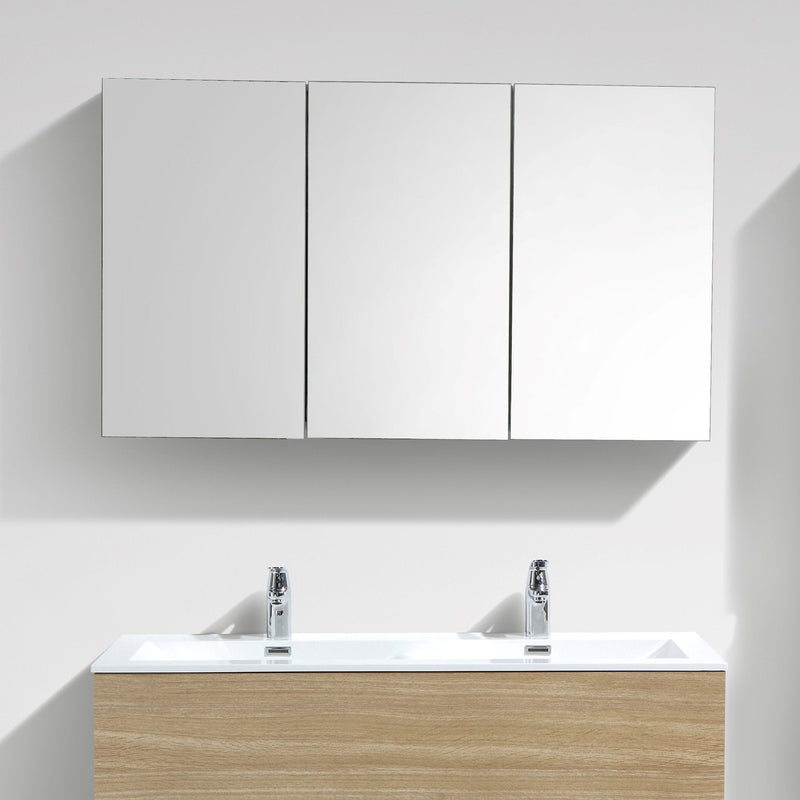 Armadio de toilette bloco specchio SIENA larghezza 120 cm, chêne clair - Il Mondo del Bagno