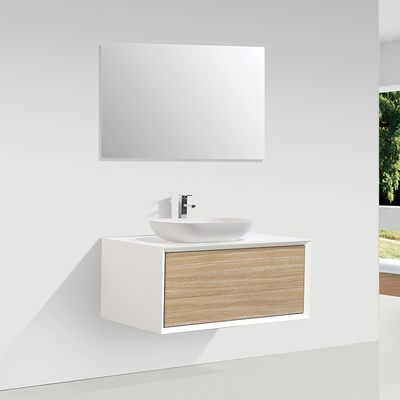 Mobile bagno simple vasque PALIO 90 cm, bianco / chêne clair - Il Mondo del Bagno