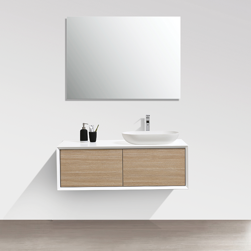 Mobile bagno double vasque PALIO 120 cm, bianco / chêne clair - Il Mondo del Bagno