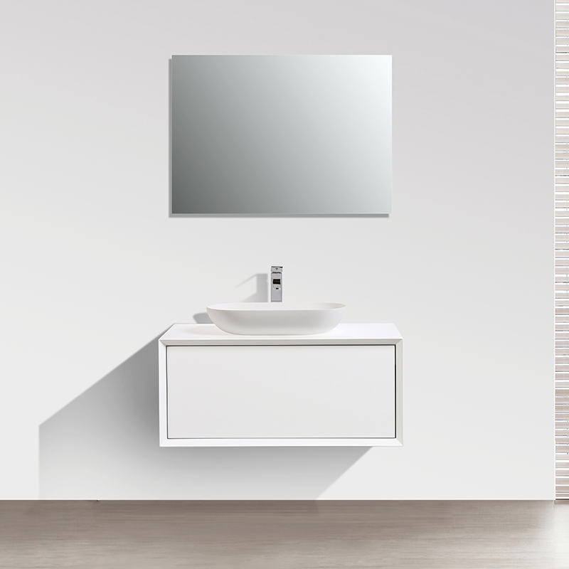 Mobile bagno simple vasque PALIO 90 cm, bianco Opaco - Il Mondo del Bagno