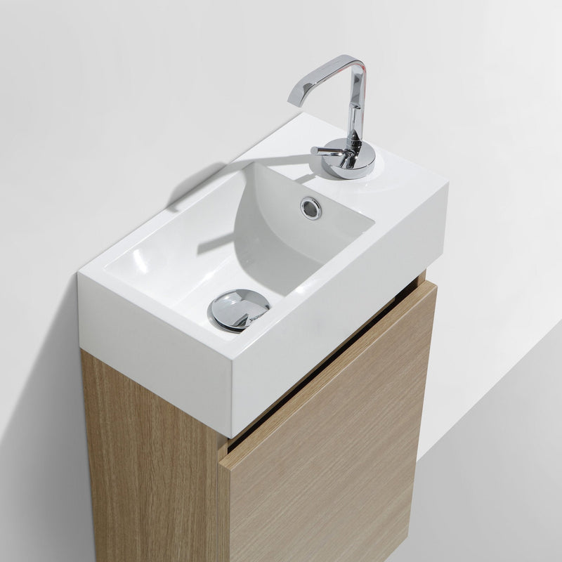 Mobile lave-main bagno design SIENA larghezza 40 cm, chêne clair - Il Mondo del Bagno