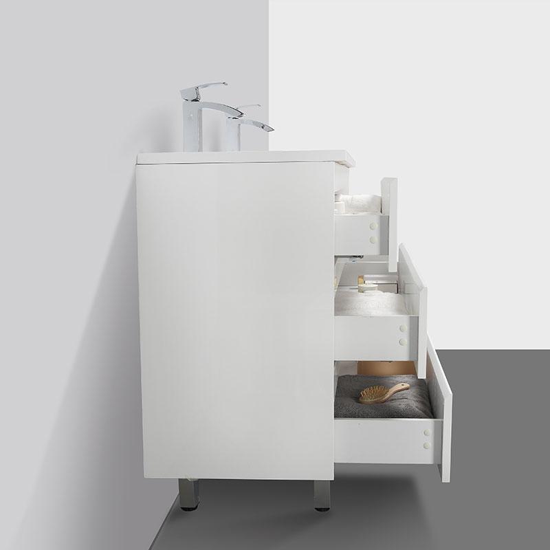 Mobile bagno doppio lavabo VERONA larghezza 120 cm, laccato bianco