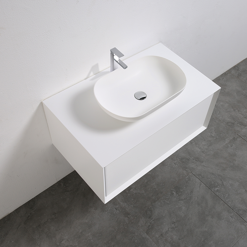 Mobile bagno simple vasque PALIO 90 cm, bianco Opaco - Il Mondo del Bagno