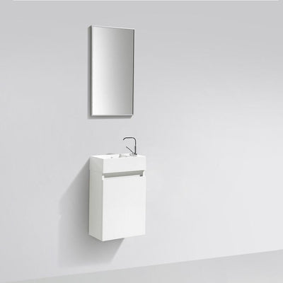 Mobile lave-main bagno design SIENA larghezza 40 cm, bianco Lacato é - Il Mondo del Bagno
