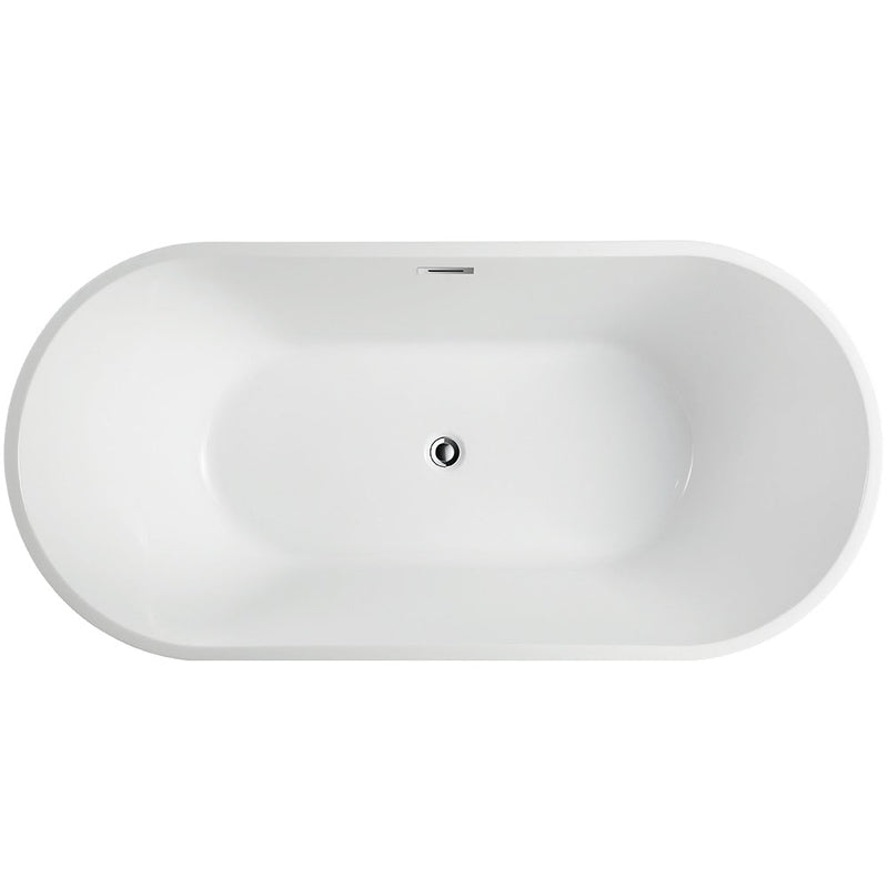 Vasca centro stanza ovale BERWIN bianca - Vasca freestanding -Mondo del bagno -
