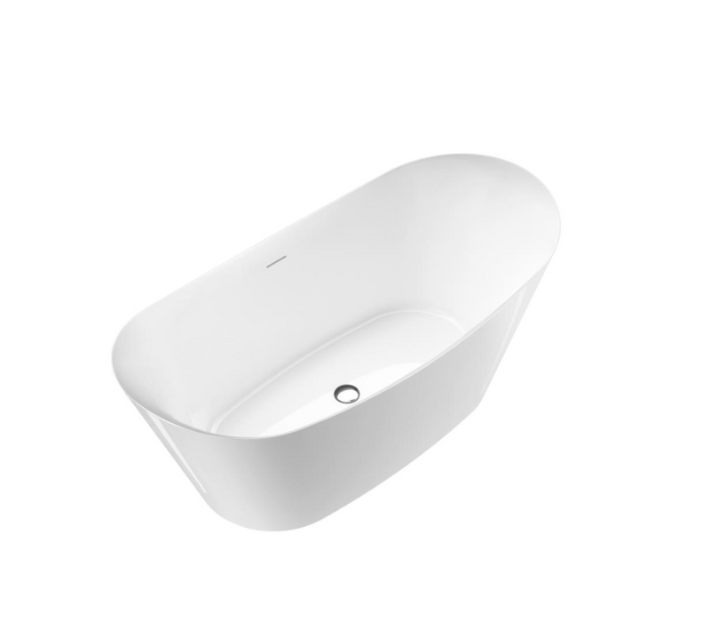 Vasca centro stanza ovale PALMA bianca lucida o opaca - vasca freestanding - Mondo del bagno