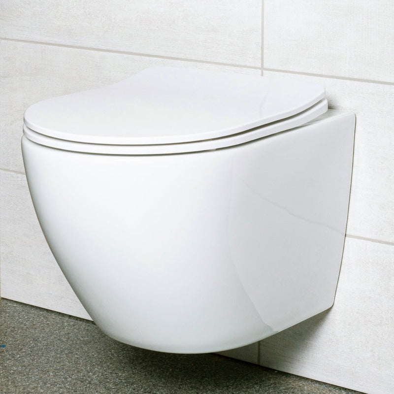 Cuvette WC blanc brillant DELOS pour WC suspendu