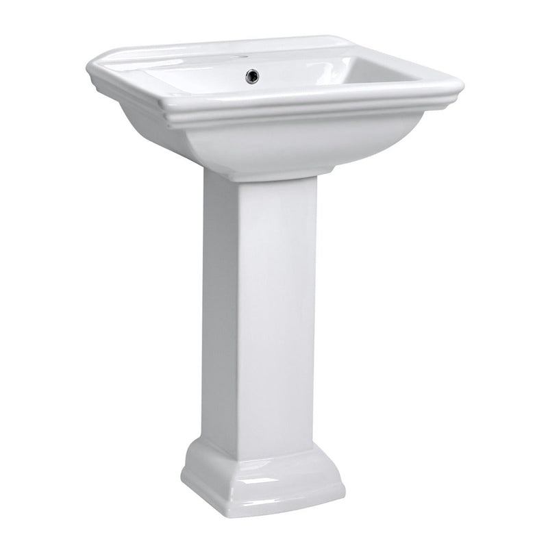 Lavabo retrò su colonna DERBY 60 cm in ceramica