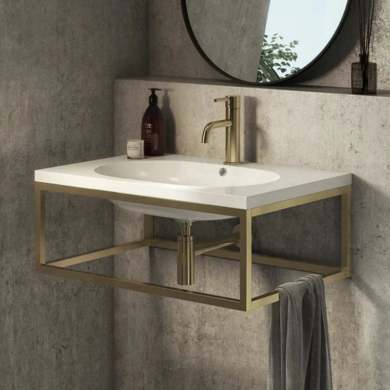 Sifone per lavabo moderno finitura oro dorato - Mondo del Bagno