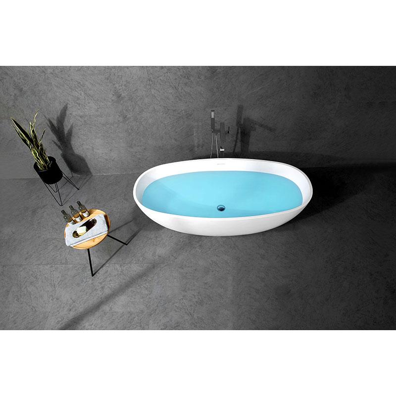 Vasca centro stanza CAIRO ovale in Solid Surface - vasca freestanding - Mondo del bagno